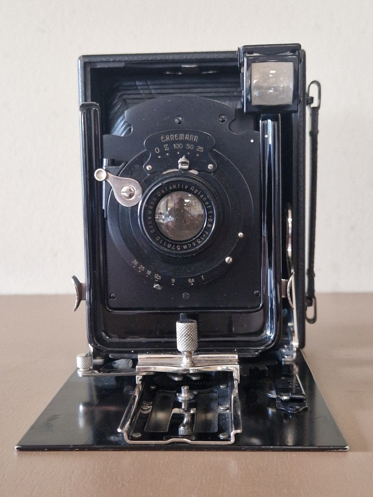 Ernemann Detektiv Aplanat 1:6.8 Antieke Balgcamera, Ophalen of Verzenden