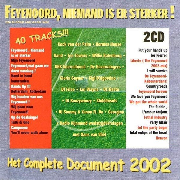 Feyenoord Dance Department! - Niemand Is Sterker 2CD, Ophalen of Verzenden, Pop, Boxset