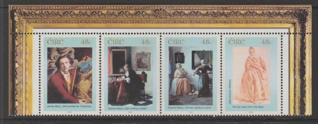Ierland - Michelnr 1527-1530 - National Gallery, strip - pf, Postzegels en Munten, Verzenden, Ierland, Postfris