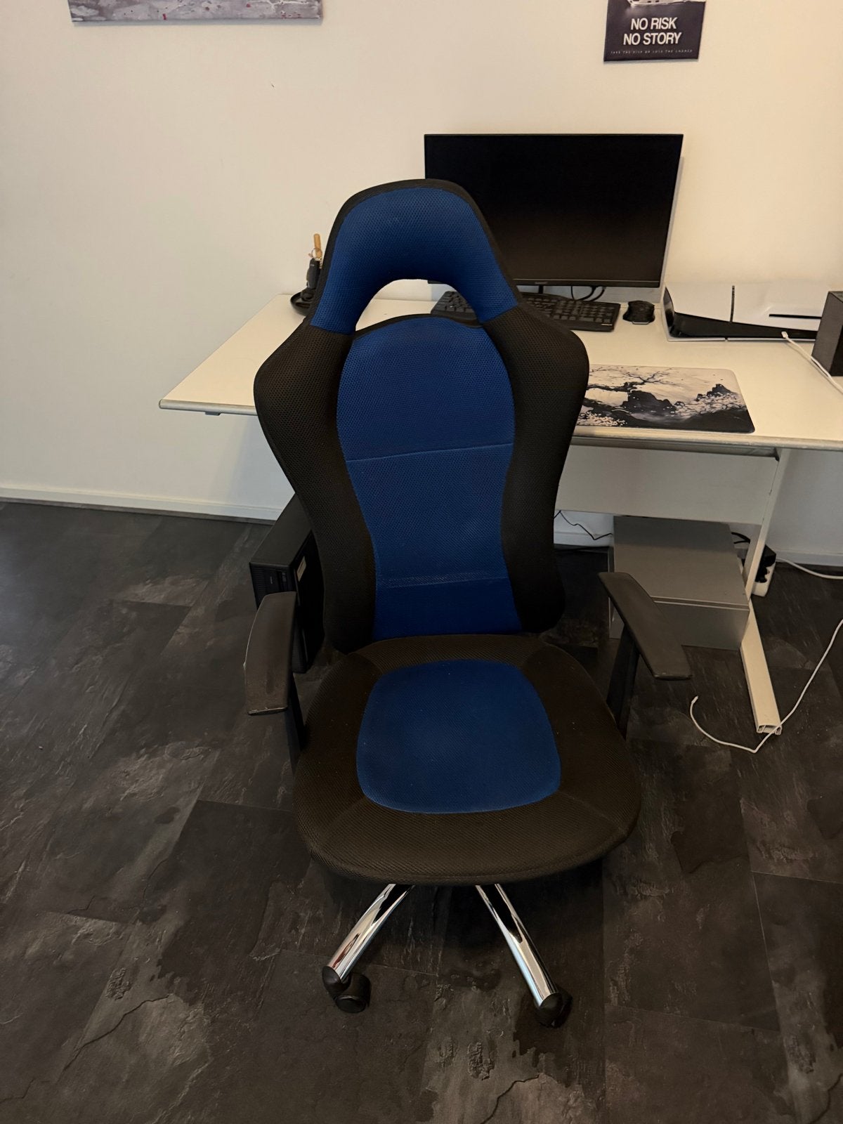 Gaming Bureaustoel - Zwart/Blauw