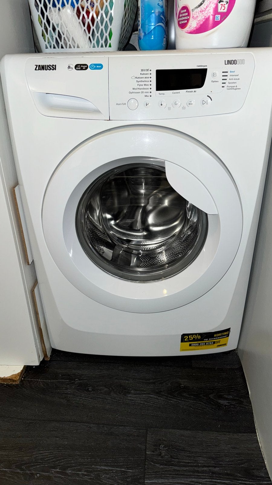 Zanussi Lindo 300 Wasmachine 8kg 1400 toeren, Witgoed en Apparatuur, Ophalen, 1200 tot 1600 toeren, 8 tot 10 kg, Zo goed als nieuw