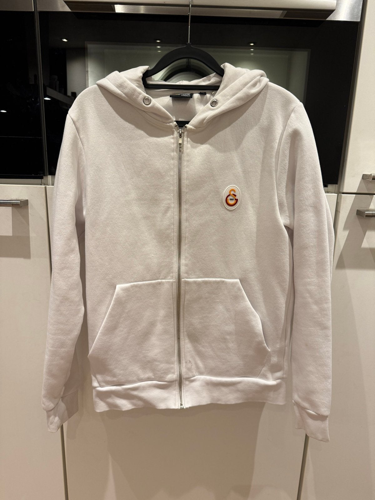 Witte Galatasaray Hoodie met Rits - Maat XS, Kleding | Heren, Ophalen of Verzenden, Zo goed als nieuw
