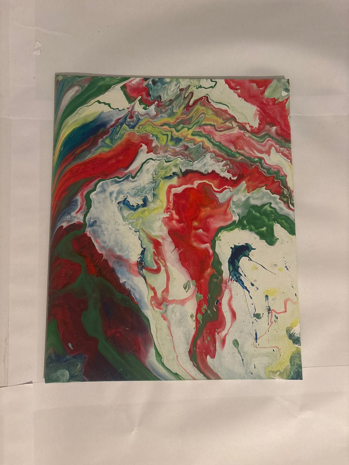 Abstract Schilderij: Levendige Kleurenpracht, Abstract, Acrylverf, Handgeschilderd, Ophalen of Verzenden