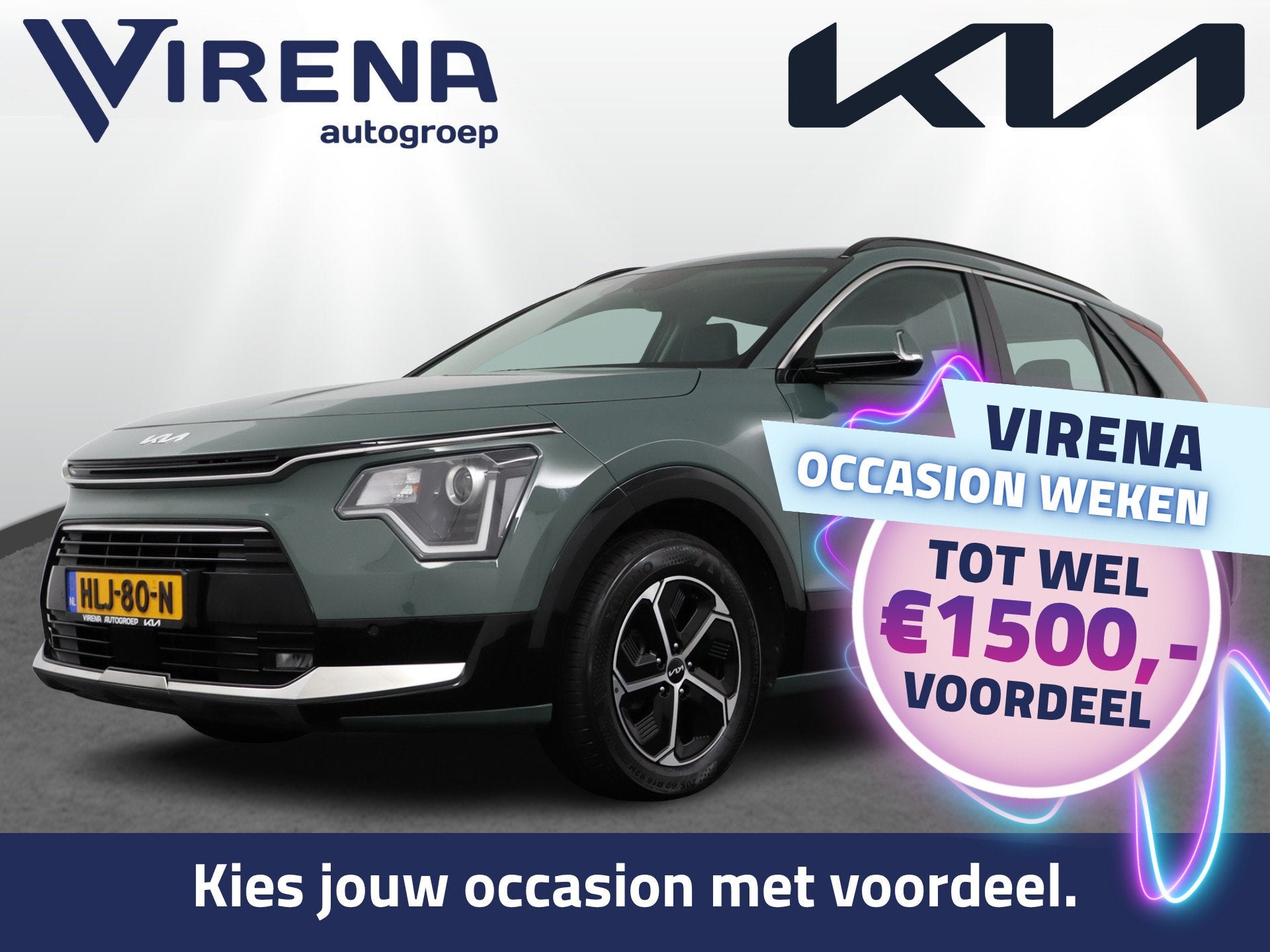 Kia Niro 1.6 GDi Hybrid DynamicLine - Climate Control - Adap, Stof, Gebruikt, Origineel Nederlands, SUV of Terreinwagen
