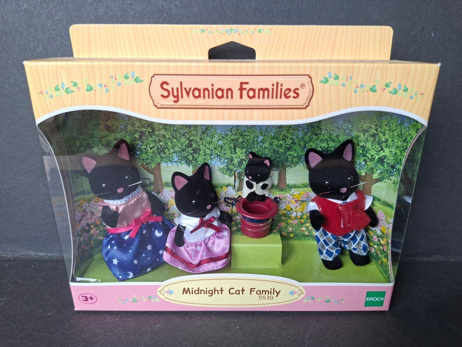 Sylvanian Families Midnight Cat Family 5530 Epoch New, Verzamelen, Poppetjes en Figuurtjes, Ophalen of Verzenden