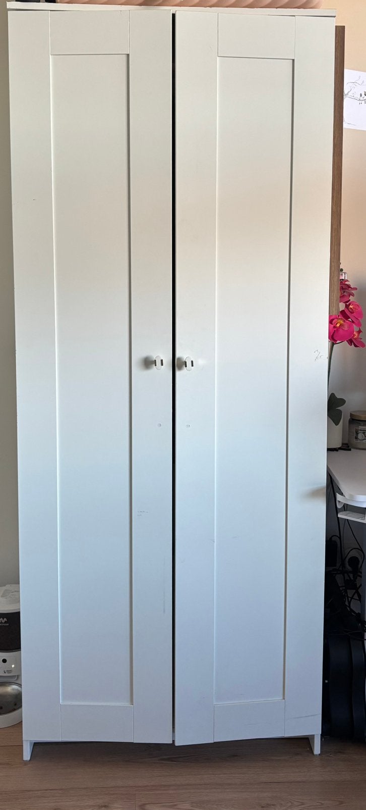 White wardrobe witte kast IKEA Brimnes, Ophalen, Gebruikt
