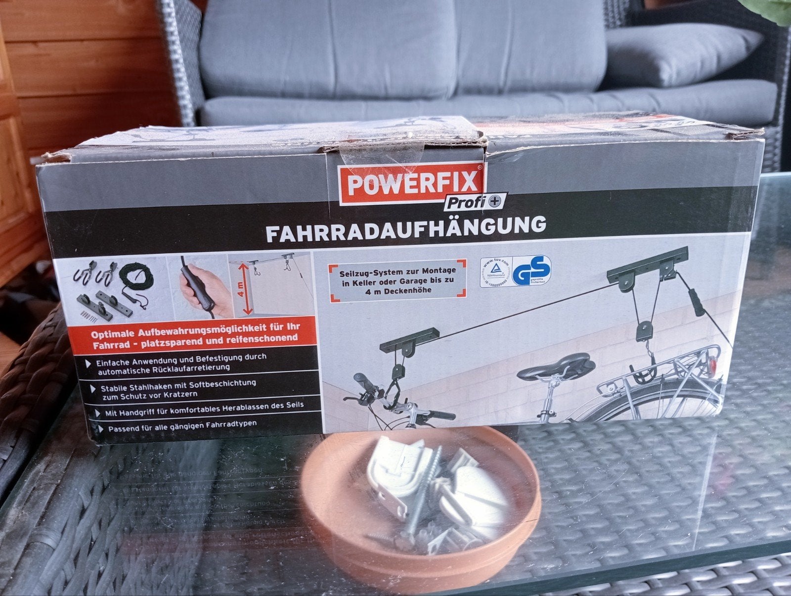 Powerfix Profi Fietsophangsysteem - Ruimtebesparend, Ophalen, Nieuw, Powerfix Profi
