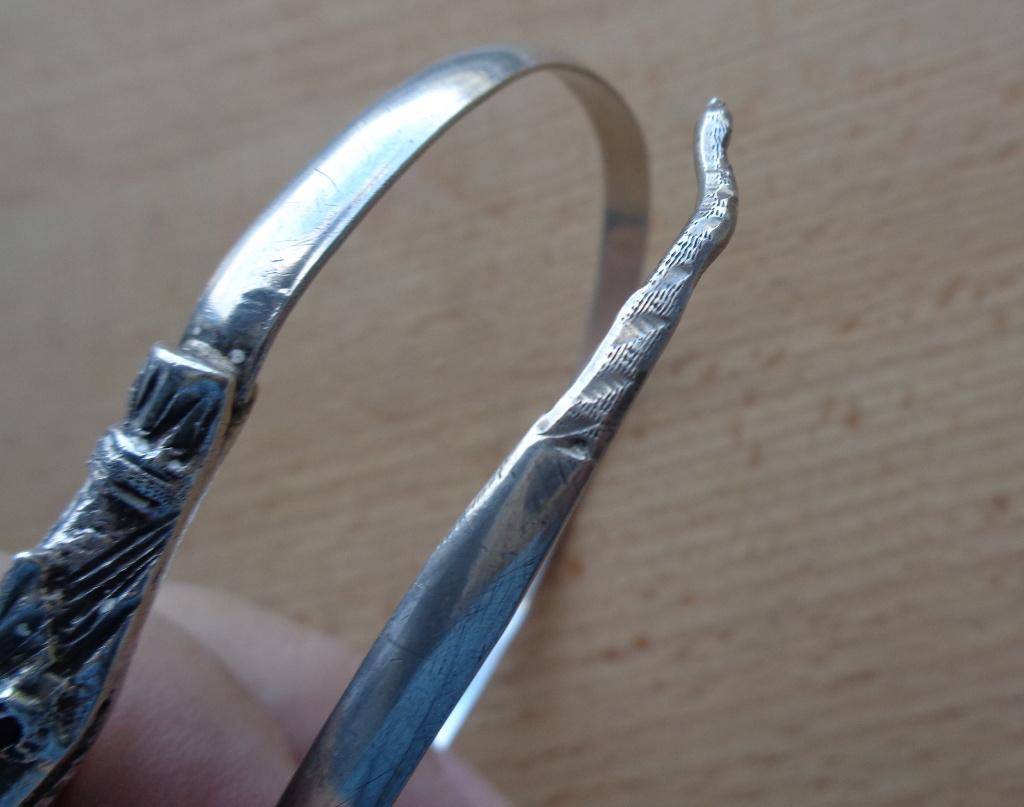 zilveren slaven armband met Chinese draak [623], Sieraden, Tassen en Uiterlijk, Armbanden, Verzenden, Zo goed als nieuw, Zilver
