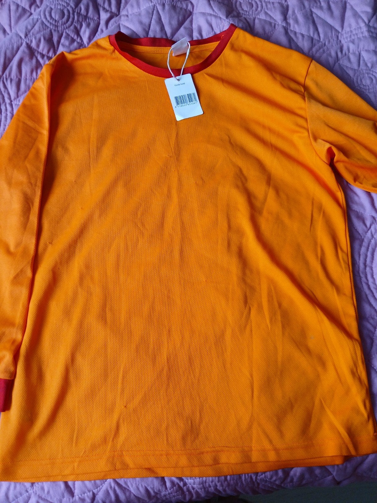 Oranje T-shirt met lange mouwen, nieuw met label, Onbekend, Nieuw, Ophalen of Verzenden, Overige maten