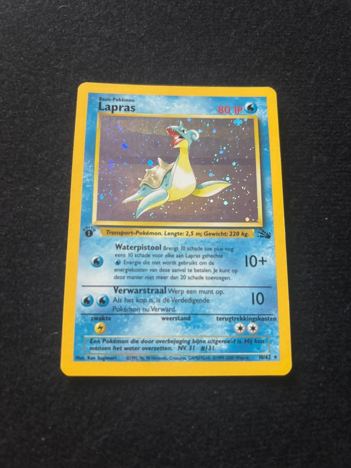 Lapras Fossil 10/62 (1st edition) Nederlands, Verzenden, Zo goed als nieuw