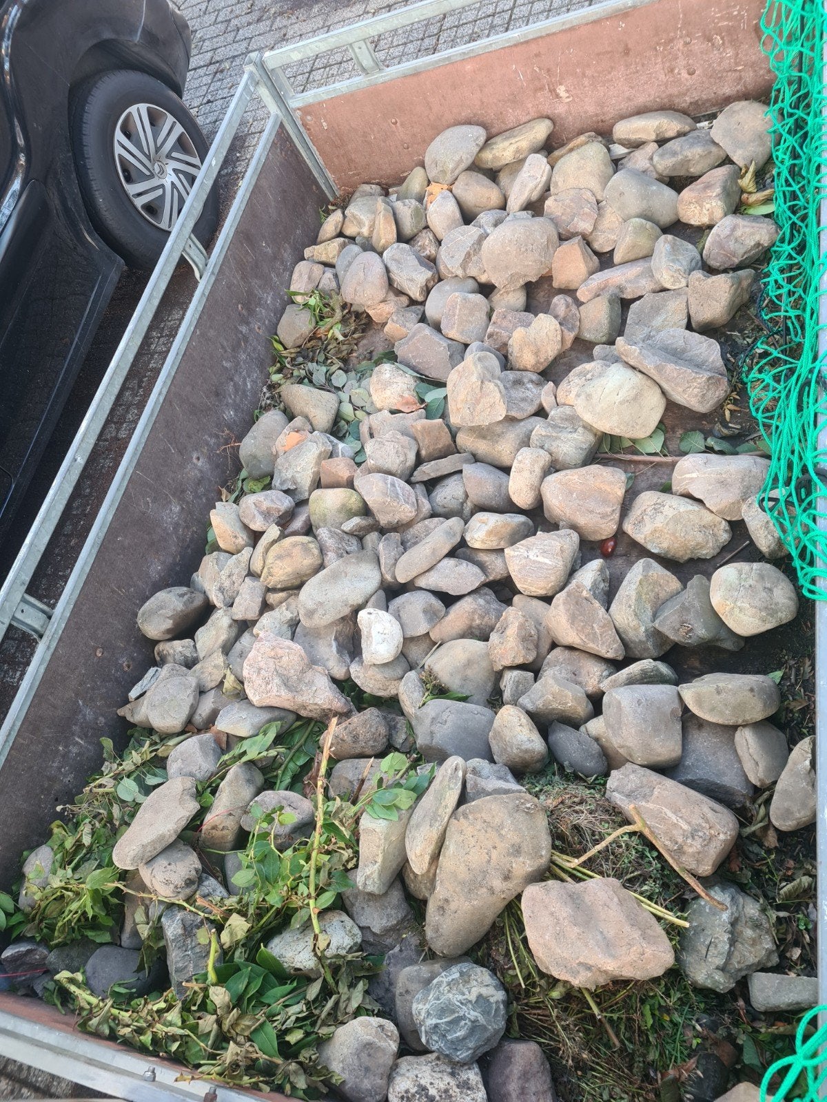 Partijtje maaskeien/rivierkeien, Ophalen, Kei