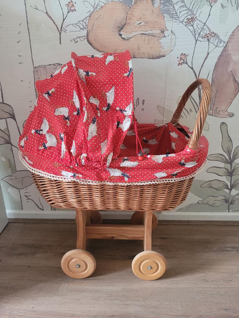 Prachtige vintage rotan poppenwagen, Ophalen, Gebruikt, Overige typen