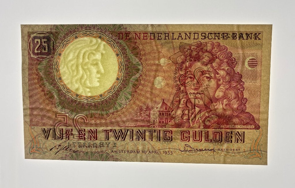 25 Gulden 1955 Christiaan Huygens - 2 YB 022774 - nieuw!, Postzegels en Munten, Bankbiljetten | Nederland, Ophalen of Verzenden
