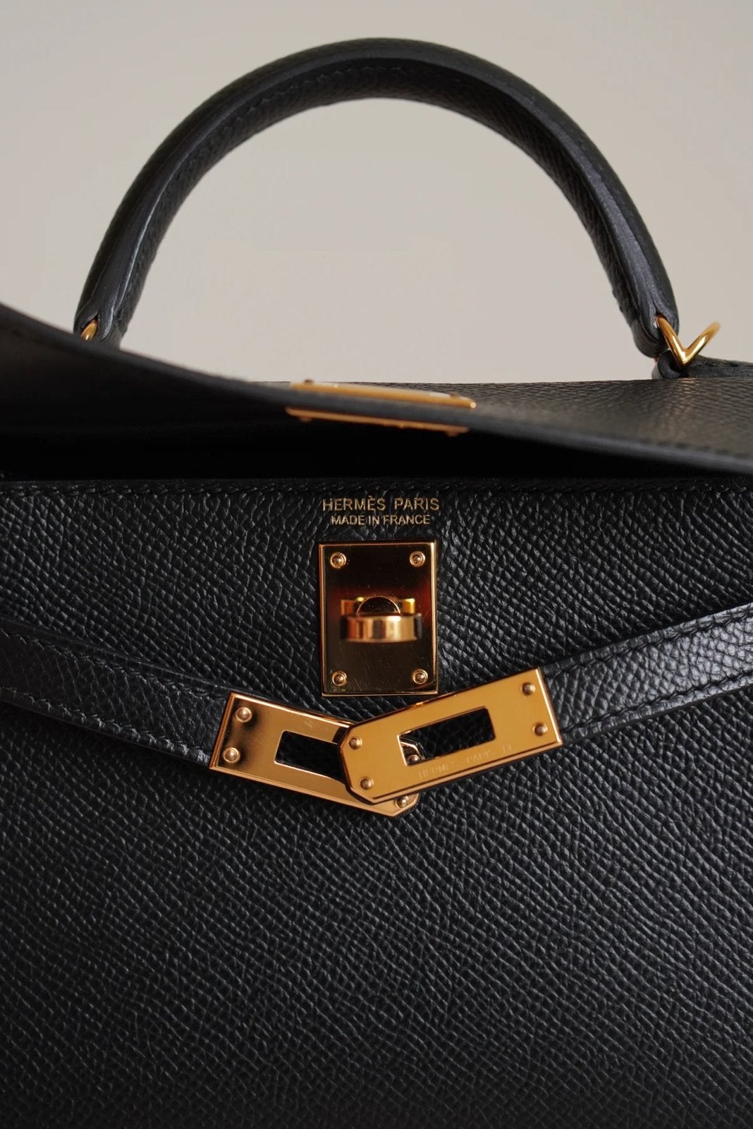 HERMÈS MINI KELLY SELLIER EPSOM | NOIR origineel, Ophalen, Zo goed als nieuw, Speelkaart(en)