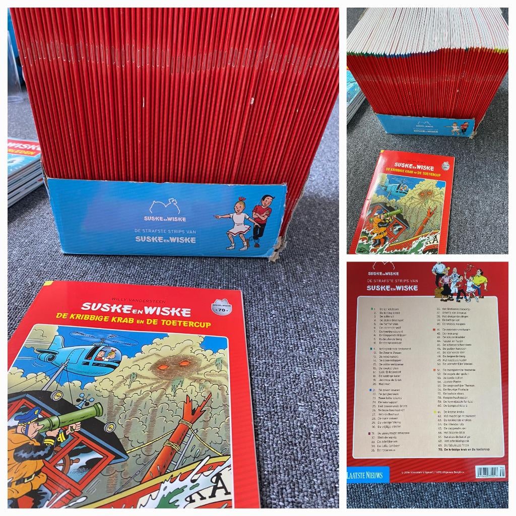 Box Suske en wiske 70 stuks compleet, Complete serie of reeks, Ophalen, Zo goed als nieuw