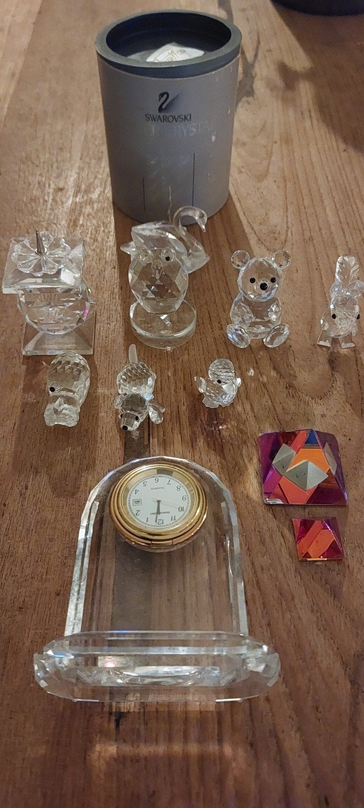 Diverse Swarovski kristallen beeldjes en klokje, Ophalen of Verzenden, Gebruikt, Figuurtje