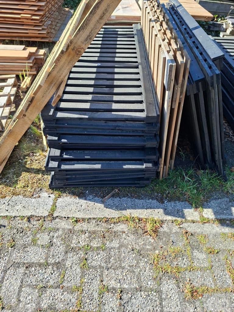 Luxe zwarte tuinhekjes 70x180 - 12 stuks - Opruiming!, Tuin en Terras, Ophalen, Nieuw, Hout, Tuinhek