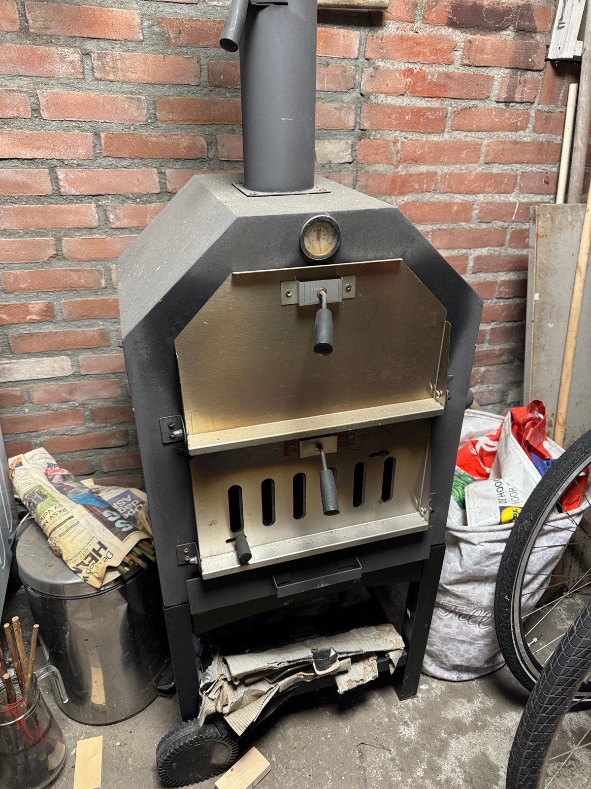 Outdoor buiten houtne Pizza Oven - Weinig Gebruikt, Tuin en Terras, Ophalen, Zo goed als nieuw