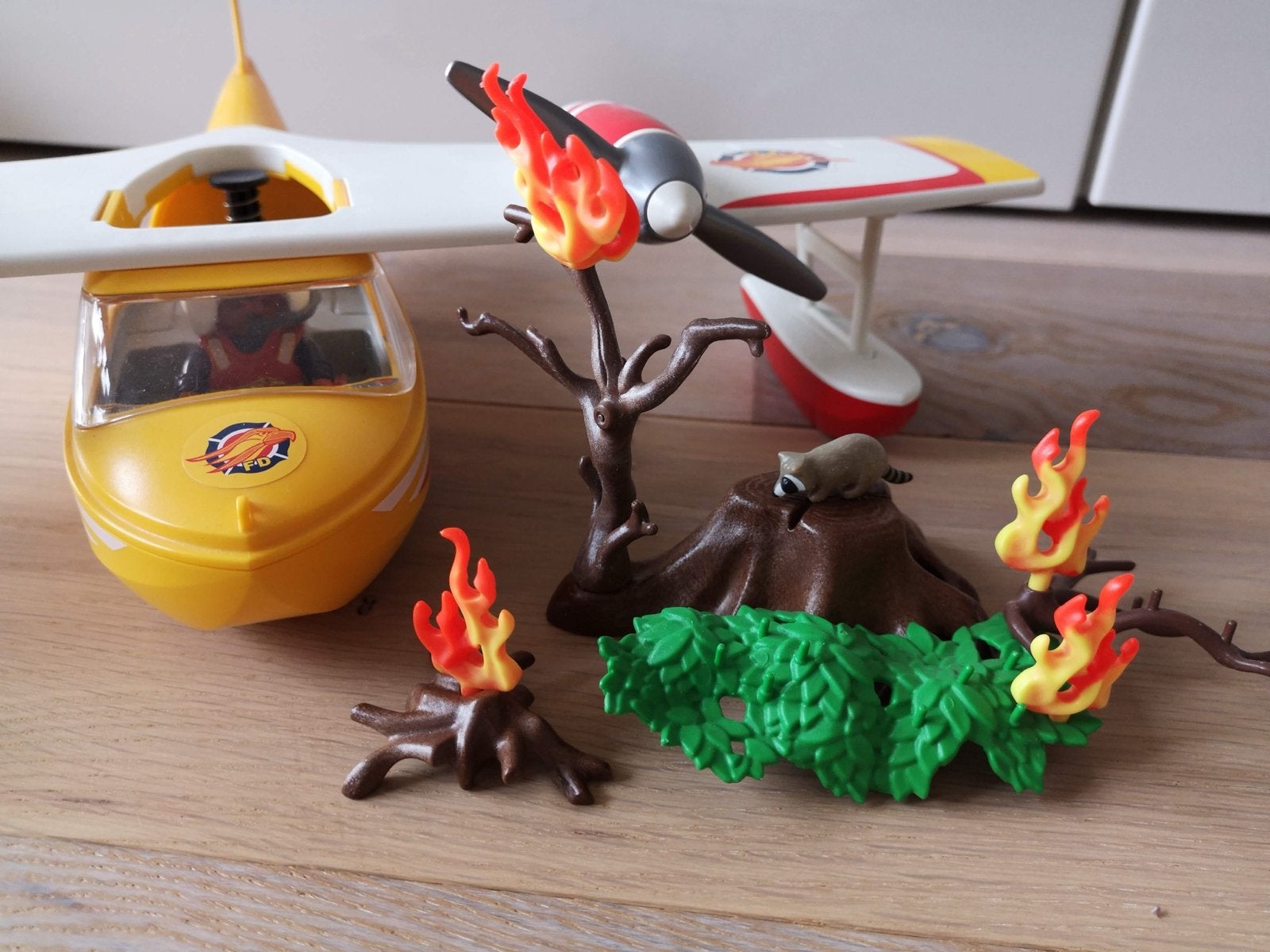 Playmobil 5560 Brandweer Blusvliegtuig met Piloot, Kinderen en Baby's, Speelgoed | Playmobil, Ophalen of Verzenden, Gebruikt, Complete set