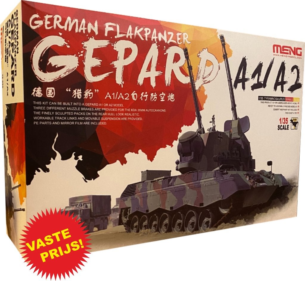 German Flakpanzer Gepard A1 /A2 (Meng TS030) 1/35, Overige merken, Tank, 1:32 tot 1:50, Nieuw