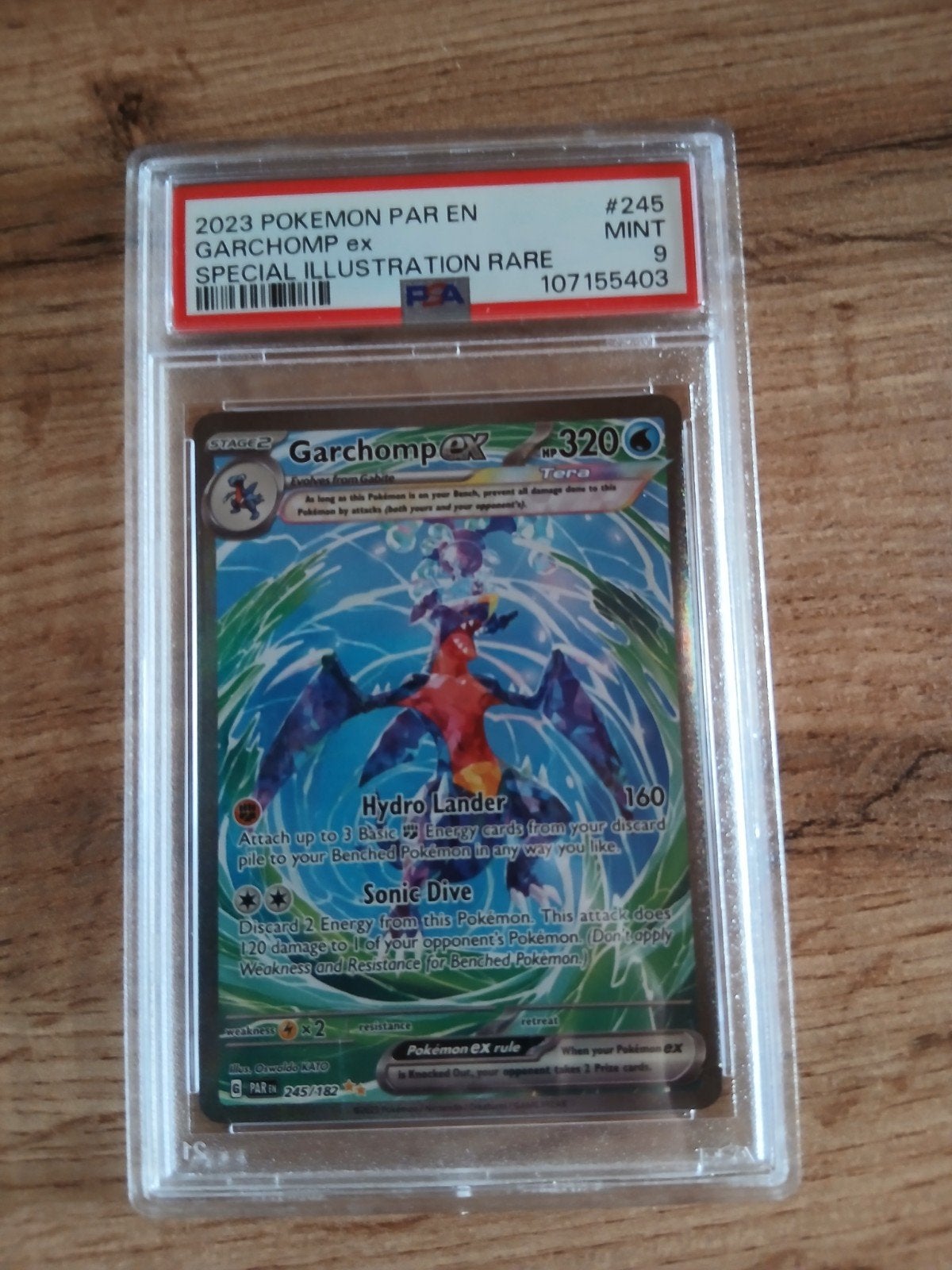 Garchomp ex 245 psa 9, Ophalen of Verzenden, Zo goed als nieuw