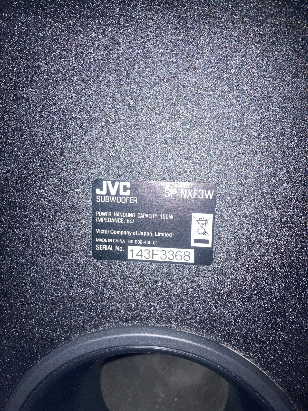 JVC Compact Component System met Subwoofer en Speakers, Gebruikt, JVC, 2.1-systeem, 70 watt of meer