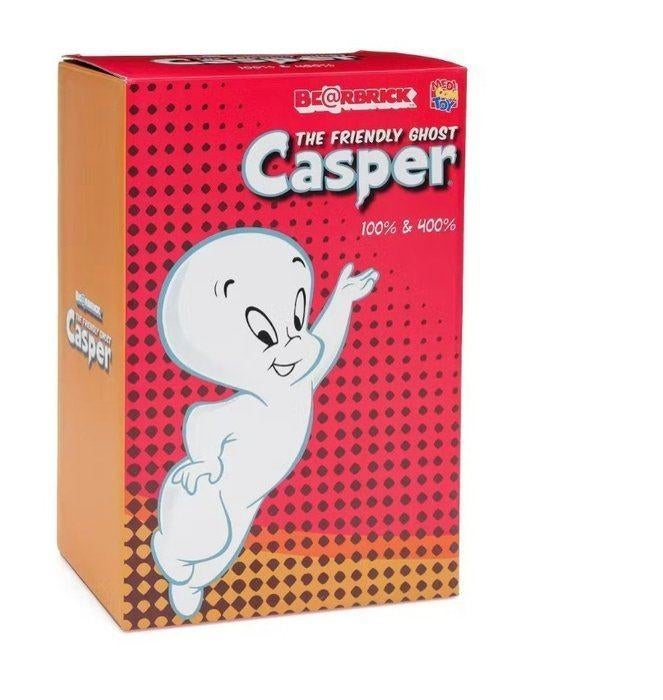 bearbrick Casper the Friendly Ghost 400% + 100%, Verzamelen, Poppetjes en Figuurtjes, Ophalen of Verzenden, Zo goed als nieuw