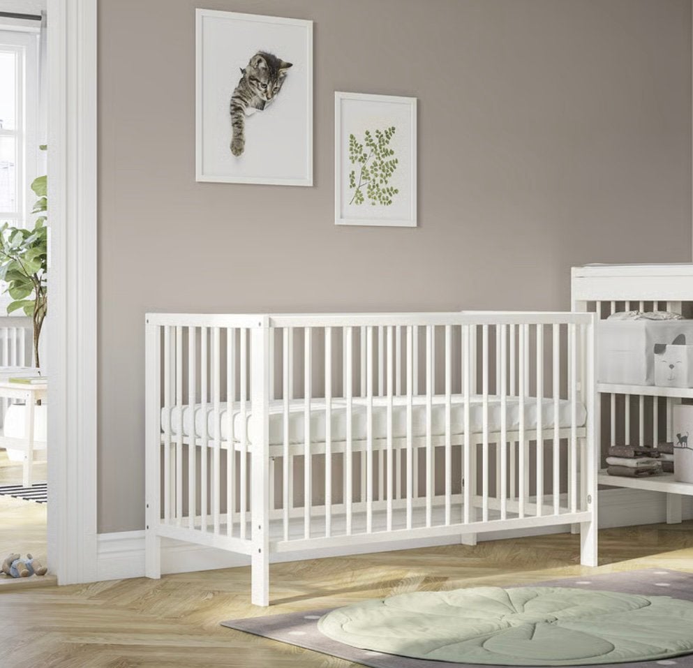 IKEA Gulliver Babybedje Wit 60x120 cm, Kinderen en Baby's, Babywiegjes en Ledikanten, Ophalen, Zo goed als nieuw, Ledikant