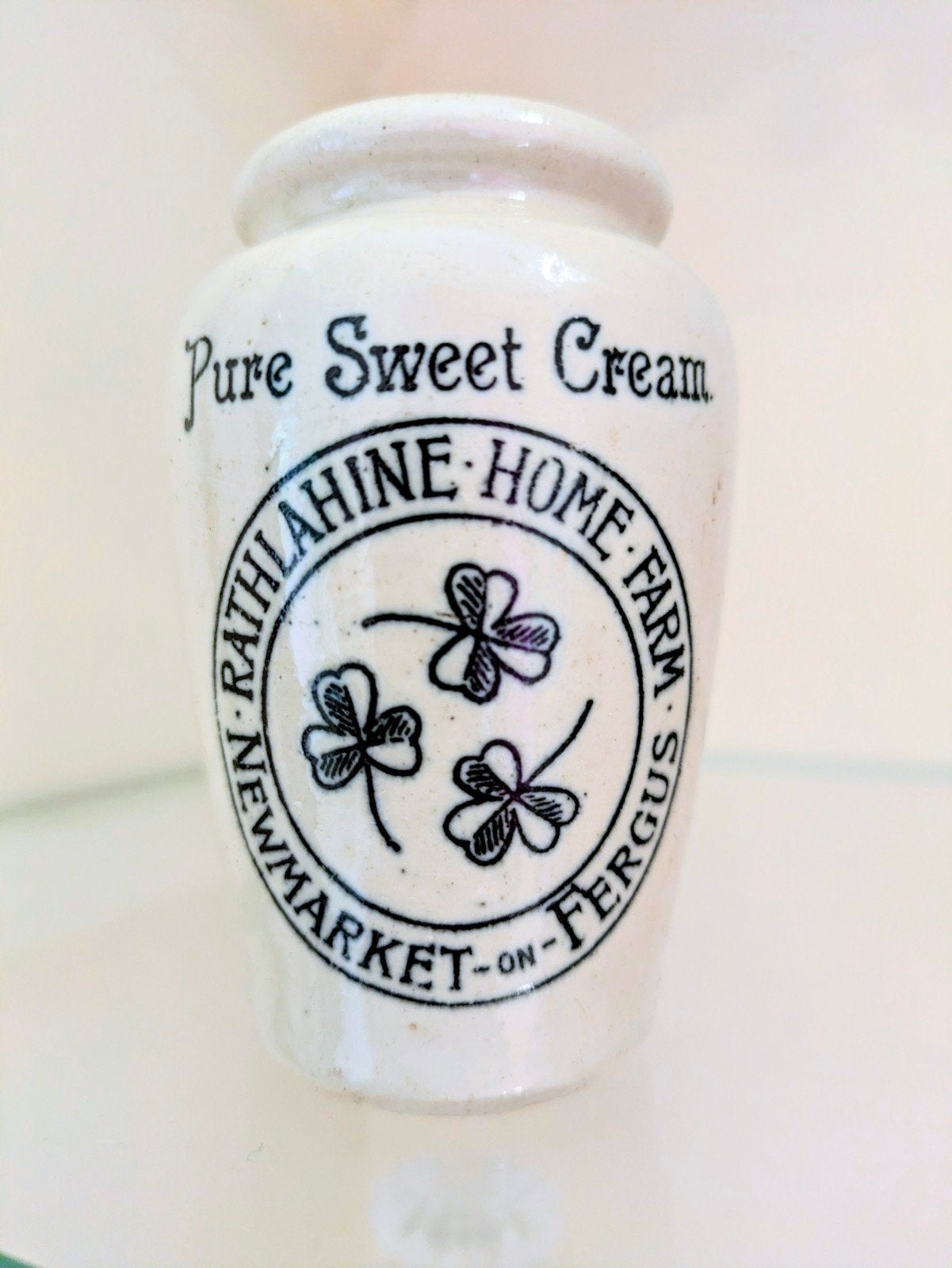 Antieke roompot sweet cream Rathlahine Home Farm Ierland, Ophalen of Verzenden