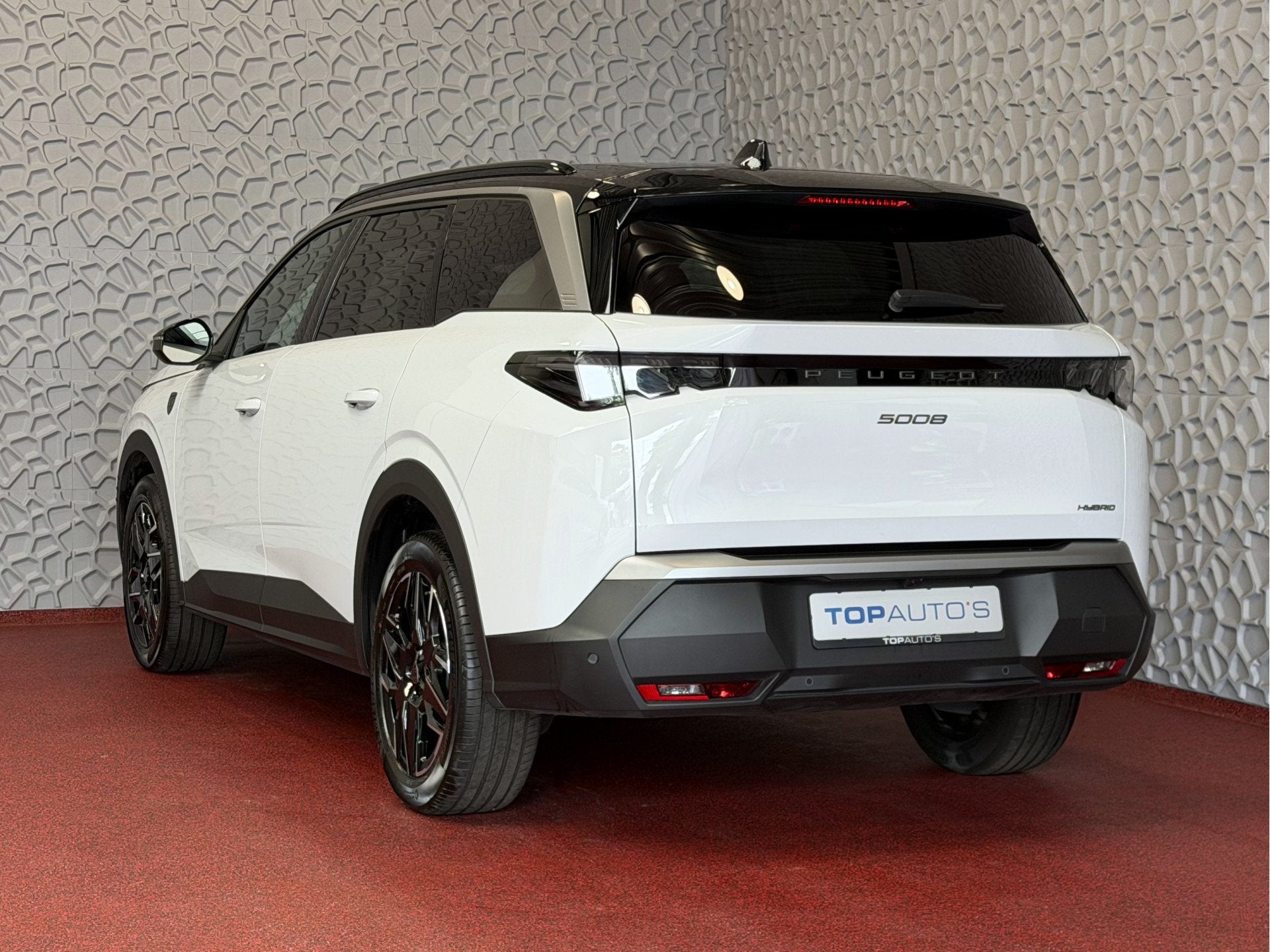 Peugeot 5008 1.2 HYBRID 145 GT 7PERS STOEL/STUUR VERW. ELEK., Gebruikt, 1199 cc, Wit, Origineel Nederlands