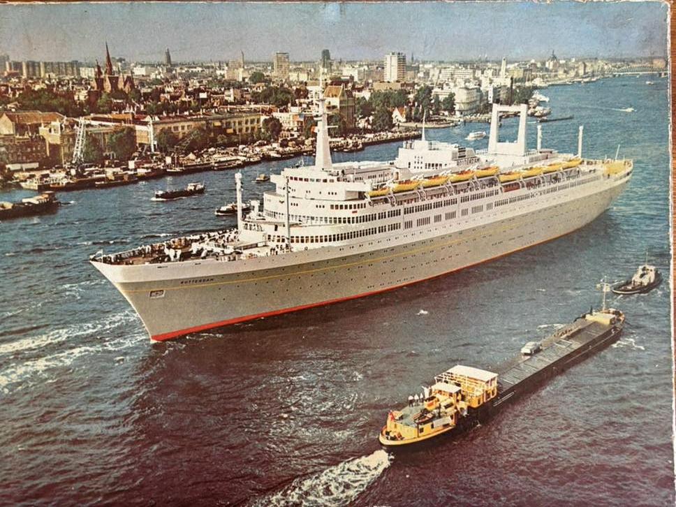 Vintage houten legpuzzel ‘rotterdamse haven’, ‘de rotterdam’, Antiek en Kunst, Ophalen