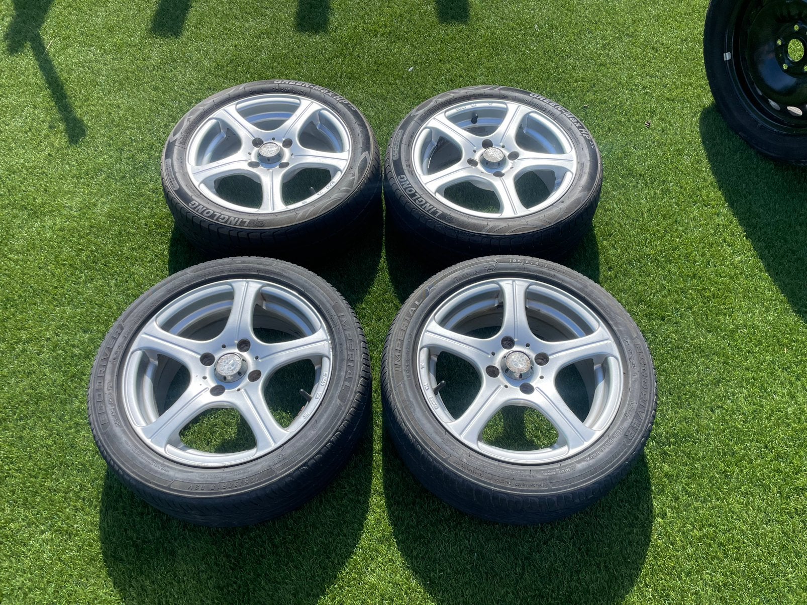 Set 4x 15 inch lichtmetalen velgen 5x100 ET38 6J, Ophalen, Ford