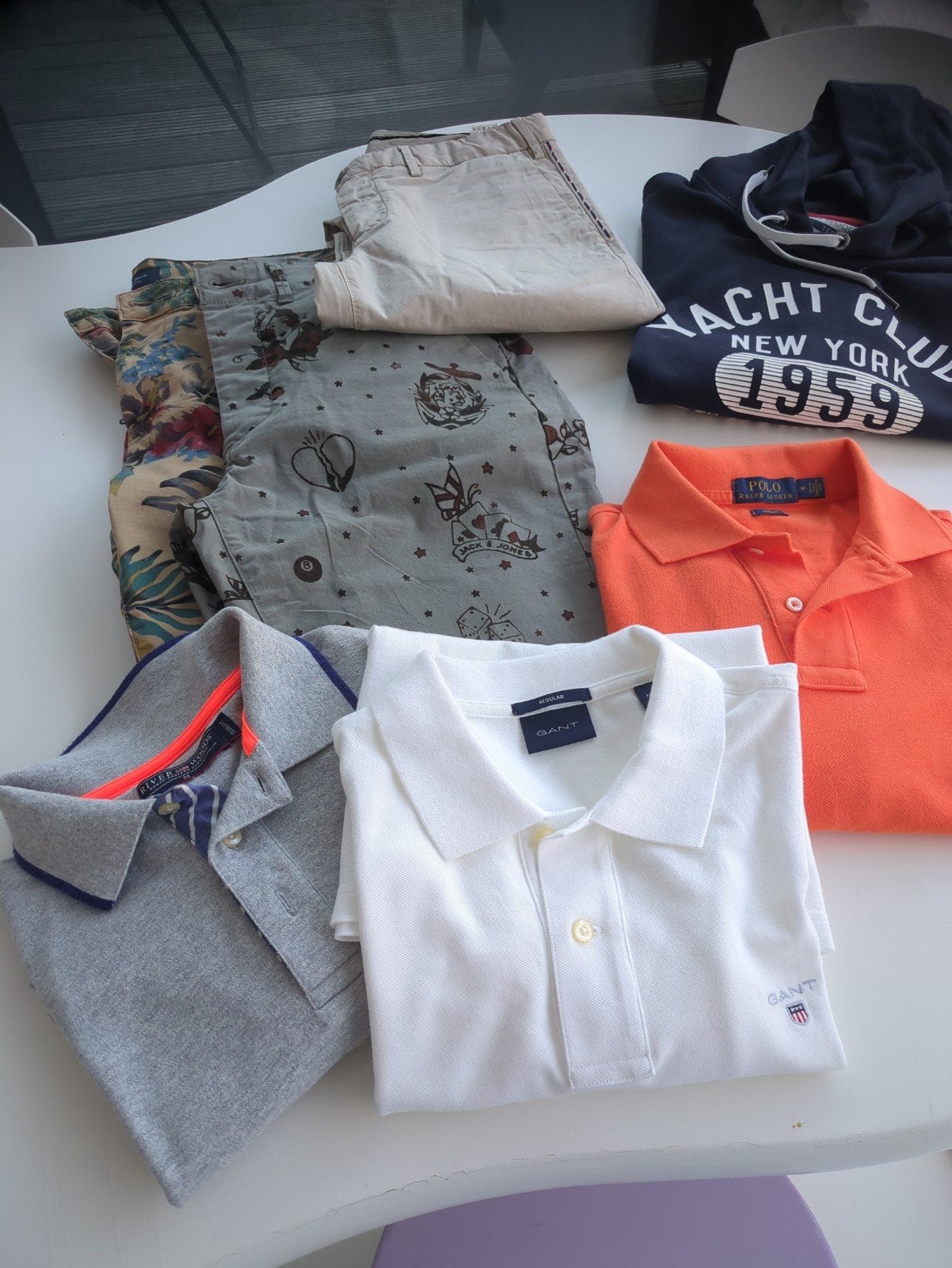 Heren kledingpakket - 7 stuks (Polo, Hoodie, Shorts), Ophalen of Verzenden, Gedragen, Maat 48/50 (M)