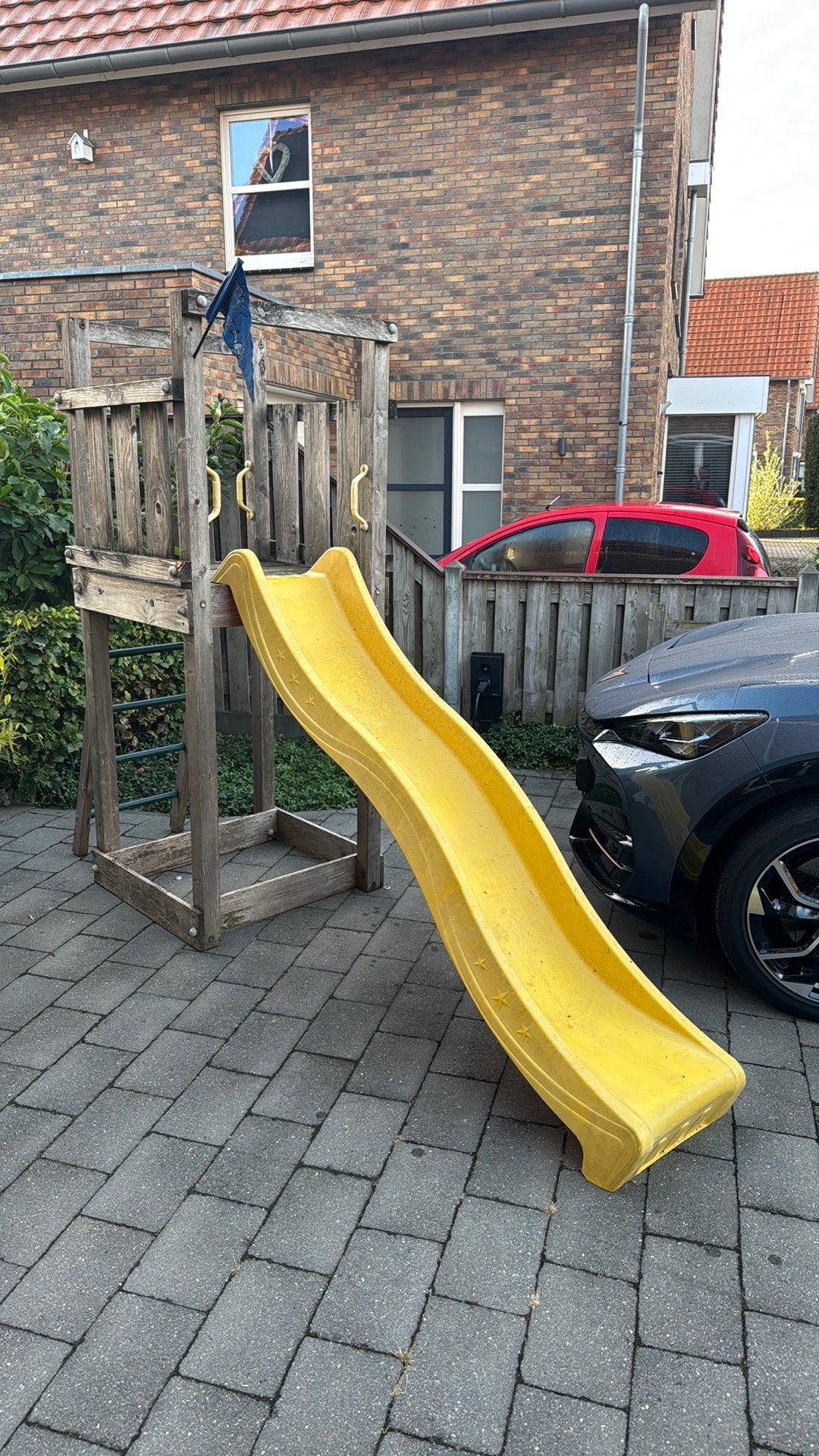 Jungle Gym Speeltoestel met trapje, Glijbaan en “Klimtoren”, Ophalen, Gebruikt, Glijbaan