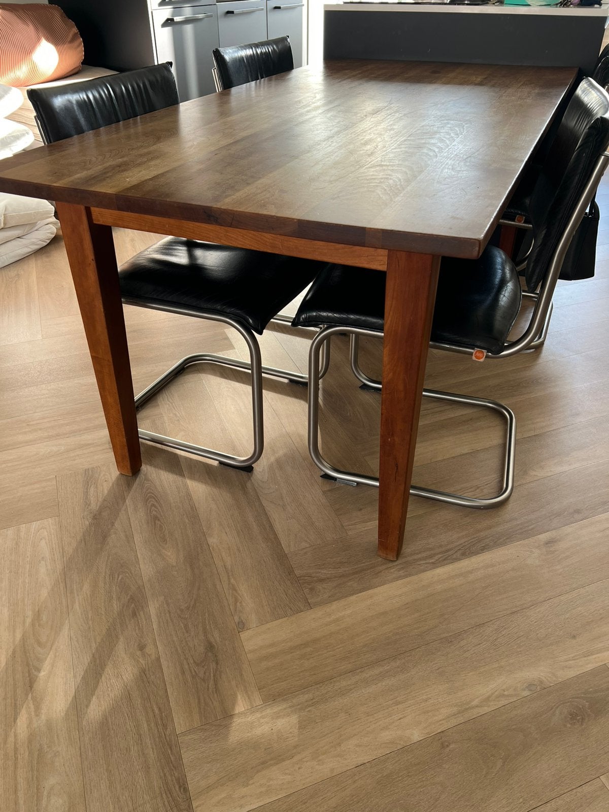Eettafel kersenhout, Ophalen, Gebruikt, 50 tot 100 cm, Vijf personen of meer