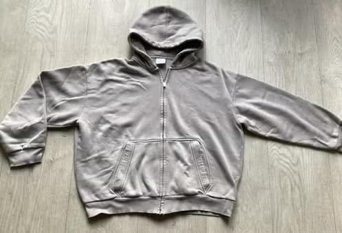 Beige Hoodie trui met Rits Maat M van Bershka, Maat 38/40 (M), Beige, Overige typen, Gedragen