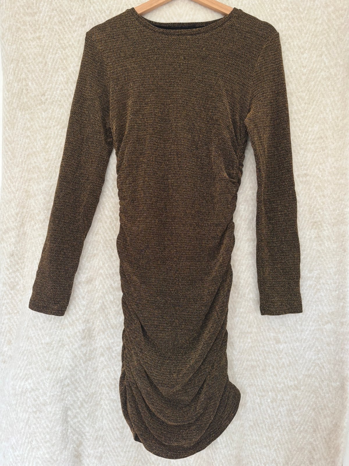 Luc-ce Gouden glitterjurk, Maat 38/40 (M), Nieuw, Ophalen of Verzenden, Boven de knie