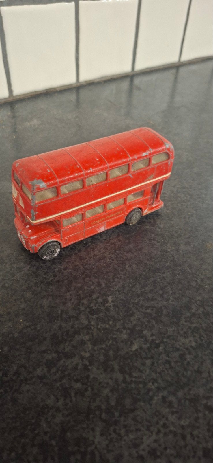 Vintage Matchbox London Transport Dubbeldekker Bus, Ophalen, Gebruikt