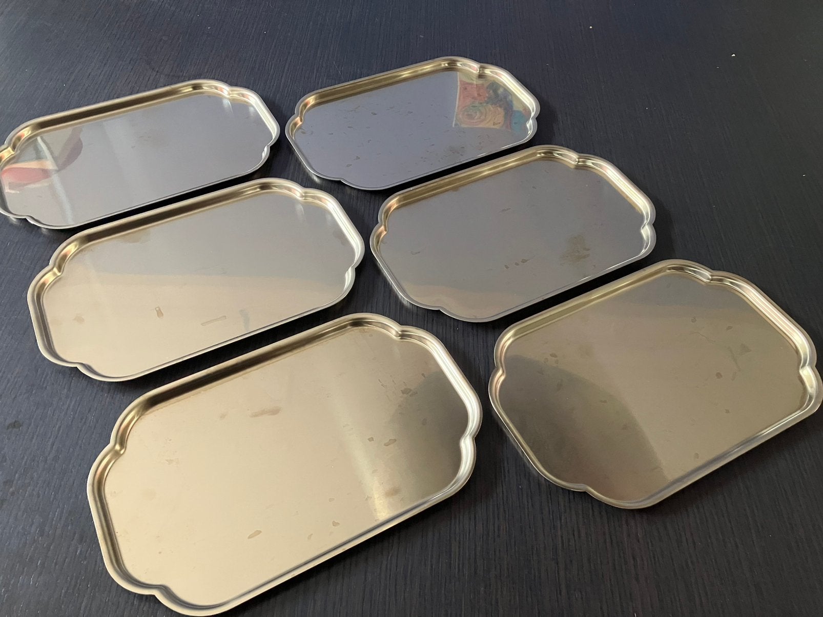 Gokvalla goud koper bordjes schaaltjes ikea 27*17 cm feest, Ophalen of Verzenden, Zo goed als nieuw, Goud