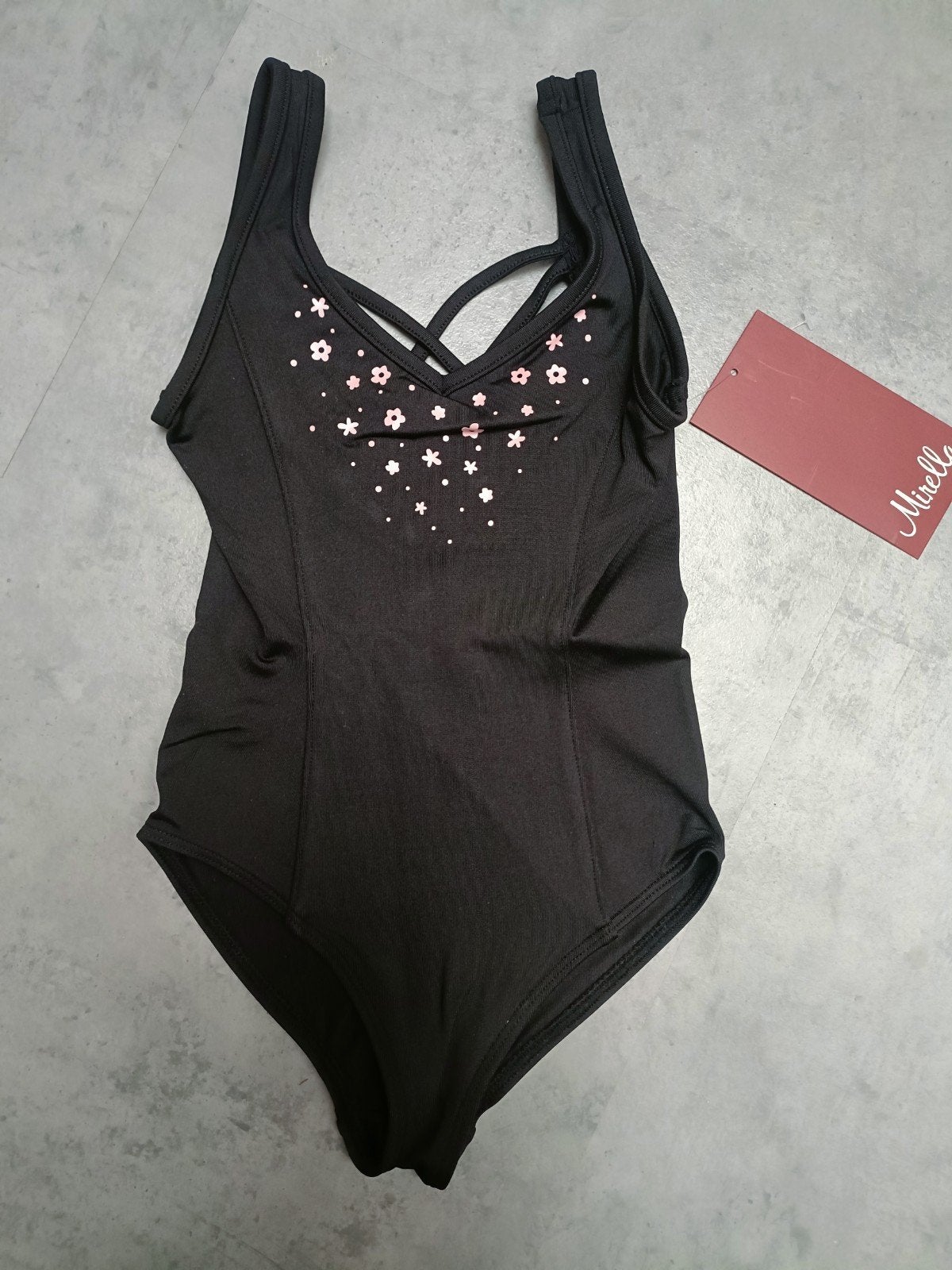 Mirella M472C Balletpak Zwart  Bloemenprint Maat 8/10 (128, Sport en Fitness, Ballet, Ophalen of Verzenden, Nieuw, Kleding