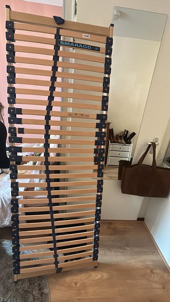 2x lattenbodem smaragd 70x200, Huis en Inrichting, Slaapkamer | Matrassen en Bedbodems, Ophalen, 70 cm of minder, Zo goed als nieuw