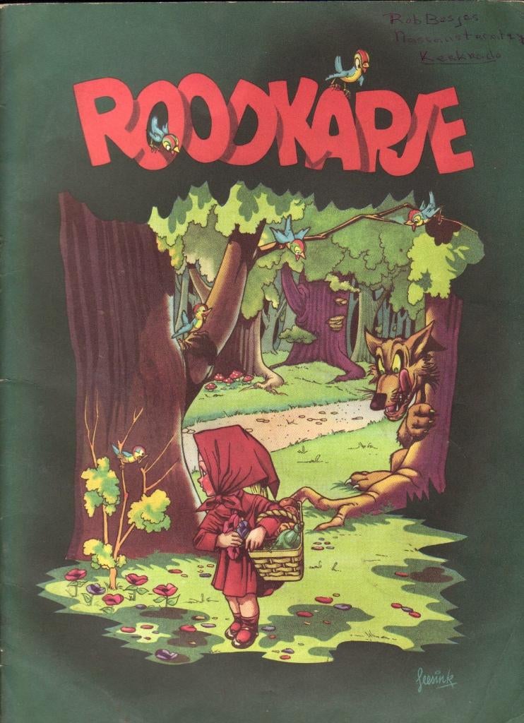 Roodkapje - Plaatjesalbum met Pop-up in het midden - D.E., Ophalen of Verzenden, Reclamebord
