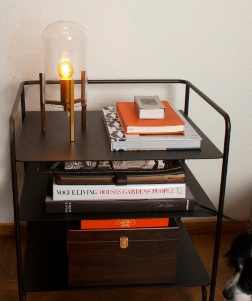 By Rydéns Smokey, tafellamp mat goud, hoogte 30 cm, Goud, Ophalen of Verzenden, Zo goed als nieuw, Glas