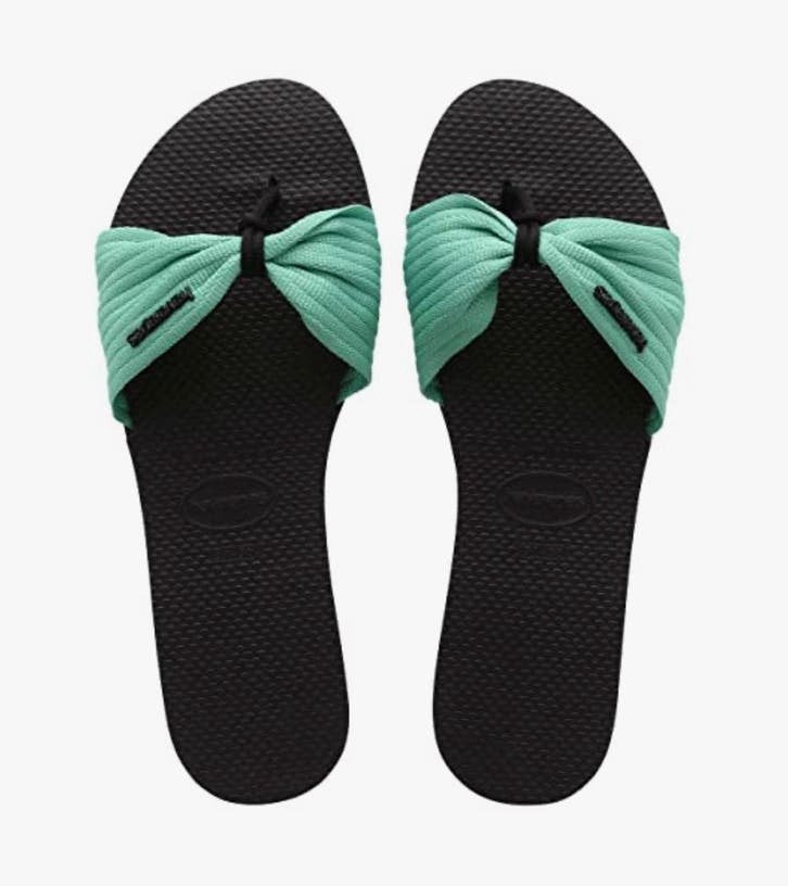 Nieuwe Havaianas slippers maat 36 mint groen met zwart, Slippers, Nieuw, Ophalen of Verzenden, Groen