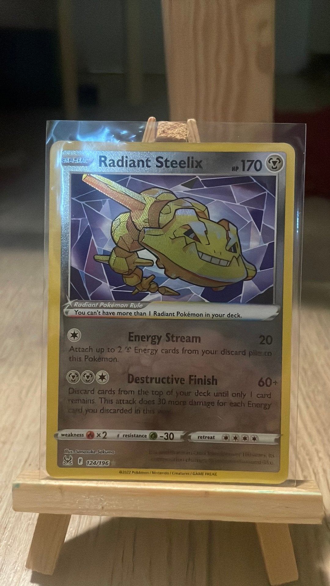 Pokemon kaart los - Radiant Steelix, Ophalen of Verzenden, Zo goed als nieuw