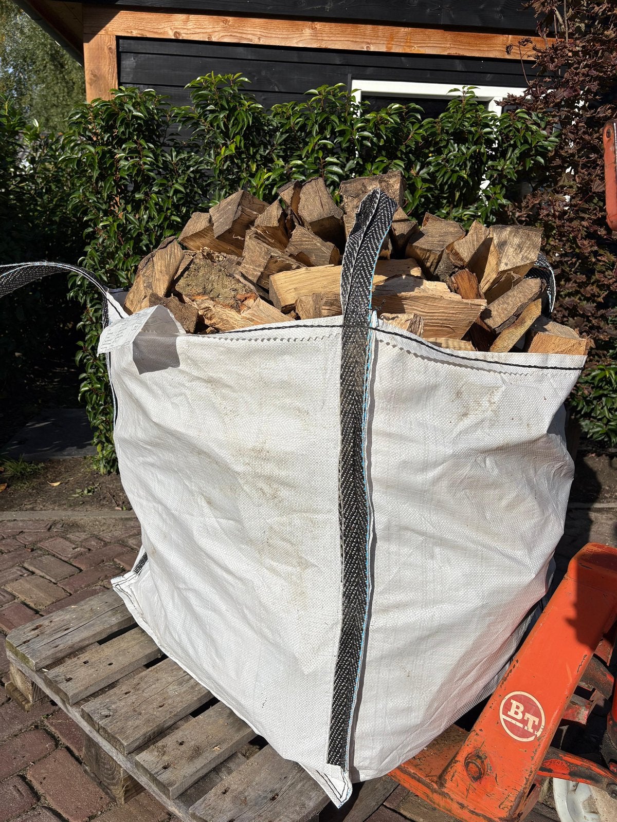 Haardhout / kachelhout /  Beuk per bigbag / stookklaar, Minder dan 3 m³, Ophalen of Verzenden, Beukenhout, Blokken