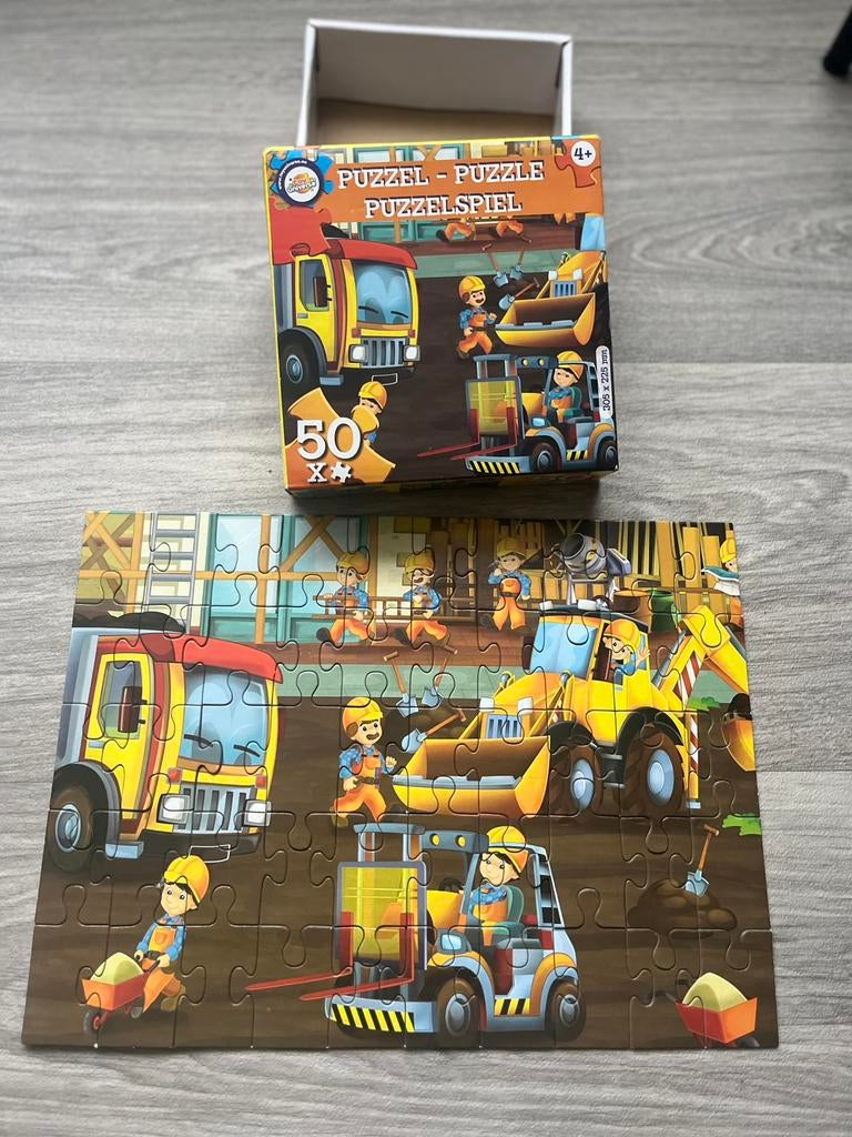 Kinderpuzzel bouwterrein, Ophalen, Zo goed als nieuw
