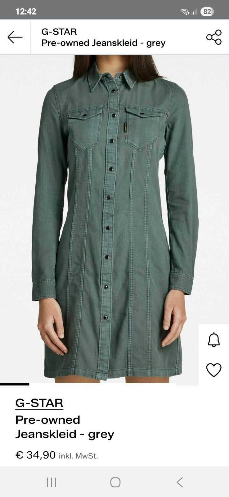 G-Star RAW spijkerjurk/tuniek - Nieuw, Kleding | Dames, Maat 38/40 (M), Nieuw, Ophalen of Verzenden, Knielengte
