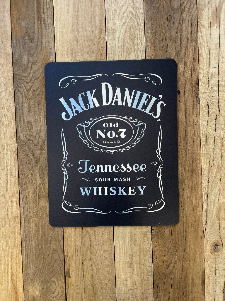 Reclamebord Jack Daniels Whiskey logo, aluminium, 40x50 cm,, Ophalen of Verzenden, Nieuw, Reclamebord