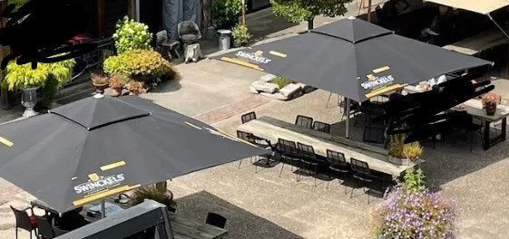 Nieuw Parasol Swinckels - 1 stuk - 4x4, Tuin en Terras, Parasols, Ophalen, Nieuw, 3 tot 4 meter, Stokparasol